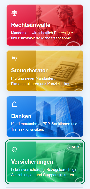 Originalansicht der Software: Rechtsanwälte